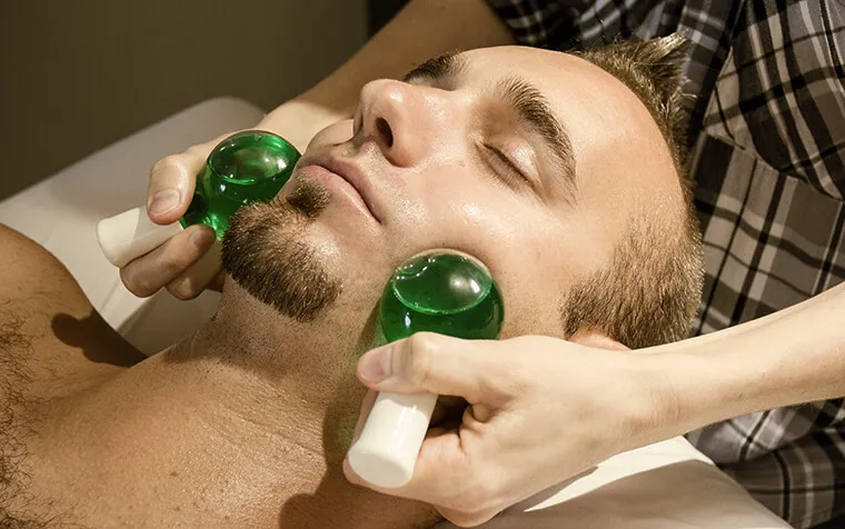 Facial massage and skincare session at The Black Sheep Sanctuary